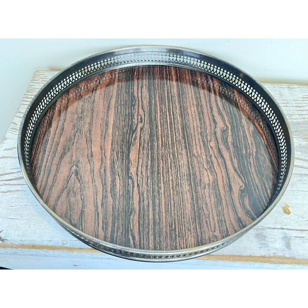 Vintage Sheffield Silver Co Formica Tray 10